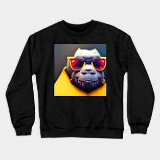 smiling chimp 02 Crewneck Sweatshirt